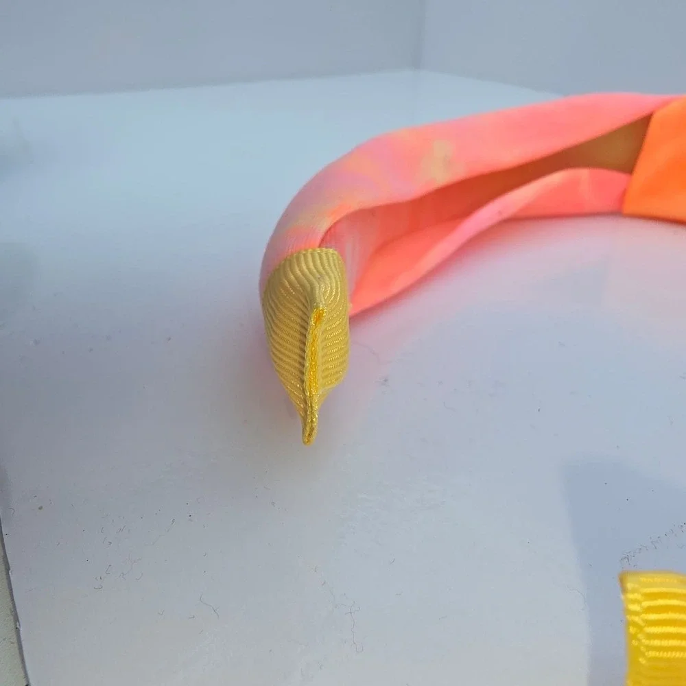 Claires Headband Womens Girls One Size Neon Tie Dye Knotted Padded Chunky Pink - Picture 6 of 12
